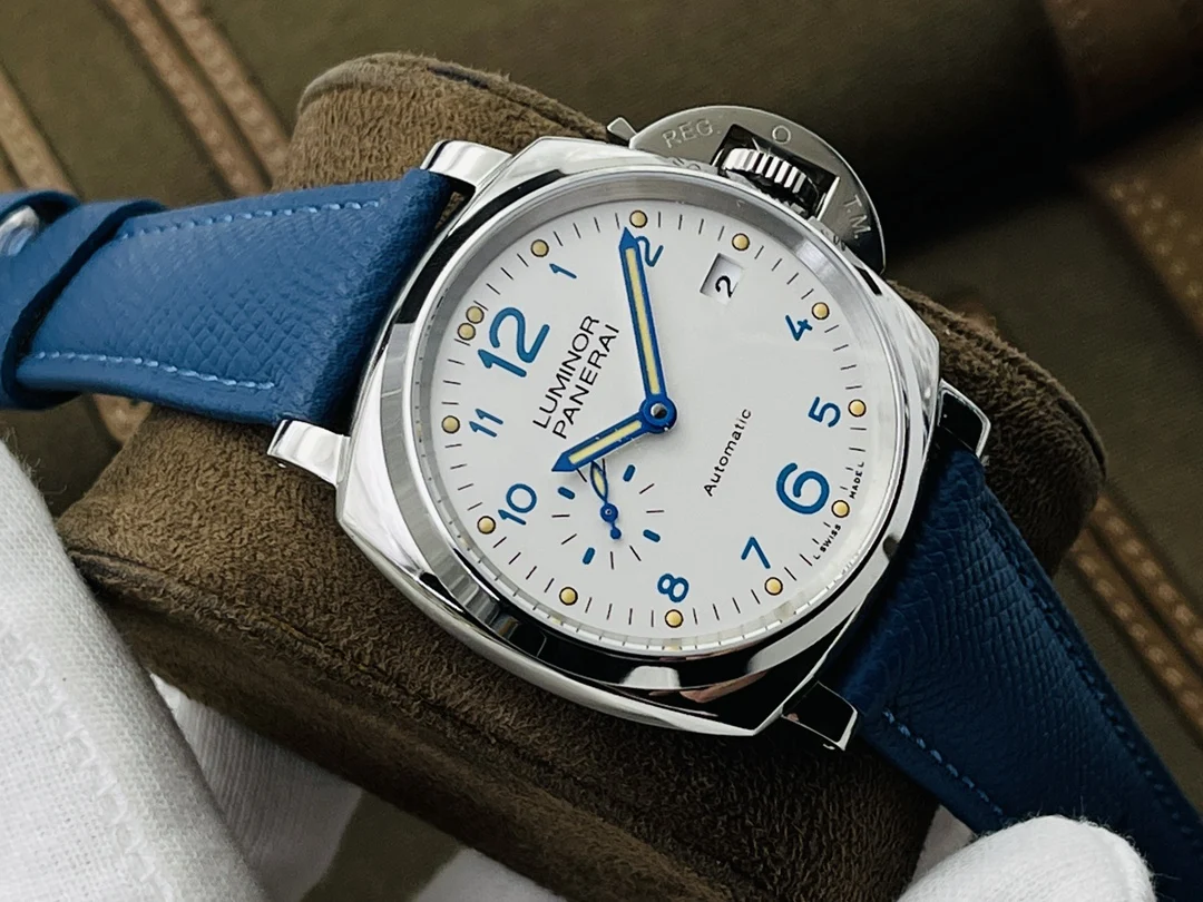 Panerai Blue Dial PAM00906 — photographed off the sweep