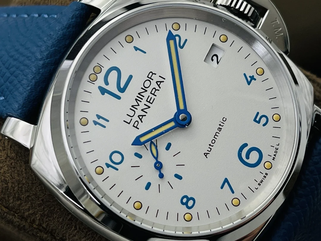 Panerai Blue Dial PAM00906 — photographed off the sweep