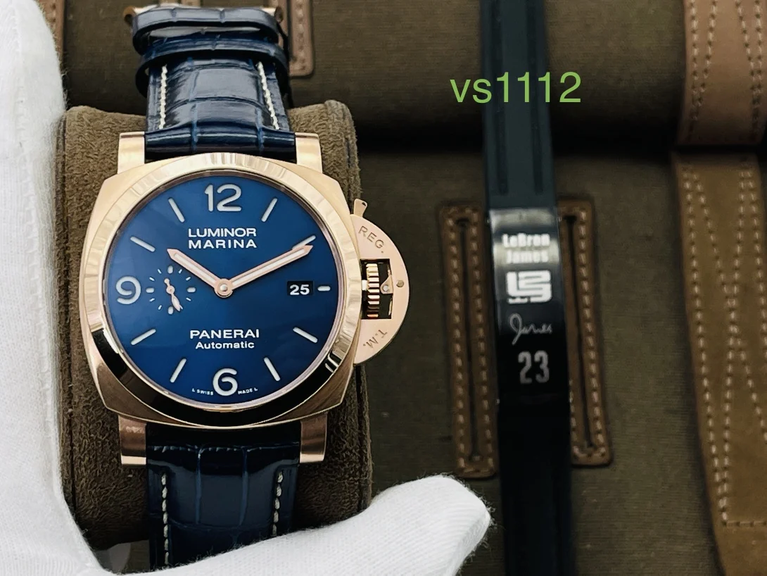 Panerai Blue Dial PAM01112 44mm — photographed off the sweep