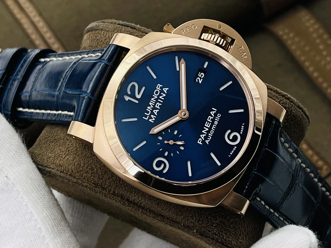Panerai Blue Dial PAM01112 44mm — photographed off the sweep