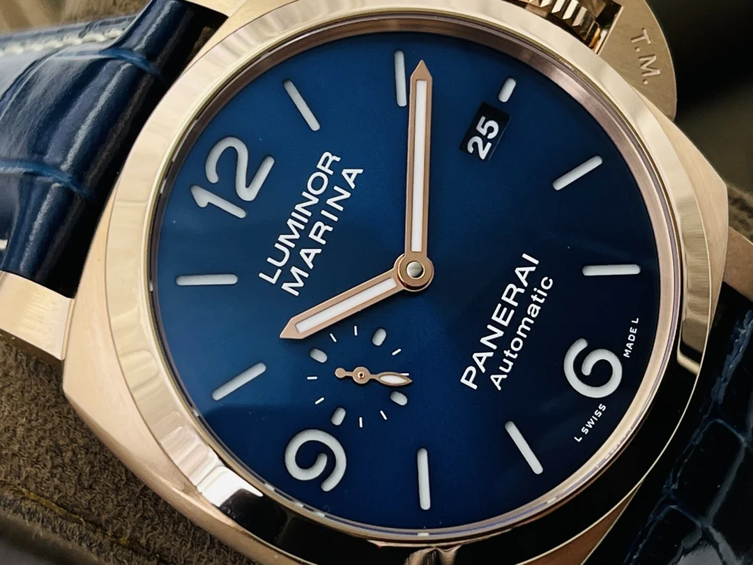 Panerai Blue Dial PAM01112 44mm — photographed off the sweep