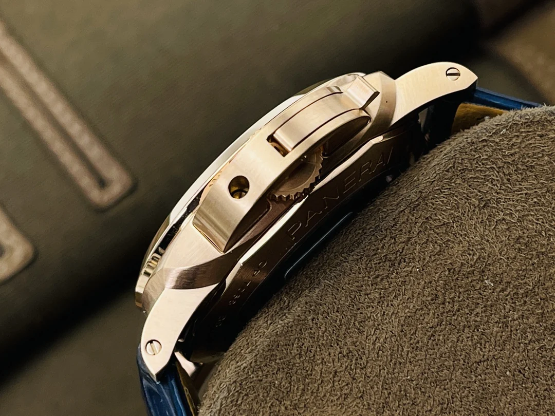 Panerai Blue Dial PAM01112 44mm — photographed off the sweep