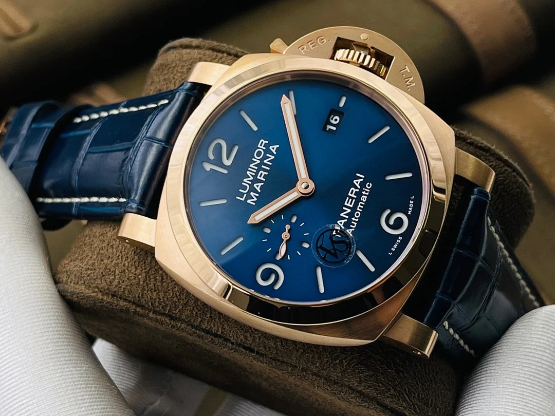 Panerai Blue Dial PAM01112 44mm — photographed off the sweep