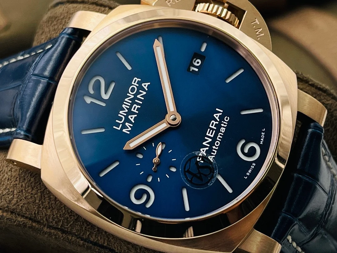 Panerai Blue Dial PAM01112 44mm — photographed off the sweep