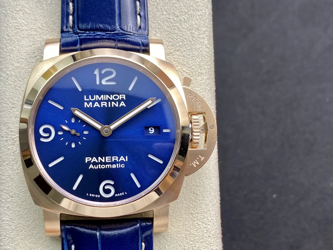 Panerai Blue Dial PAM01112 44mm — photographed off the sweep