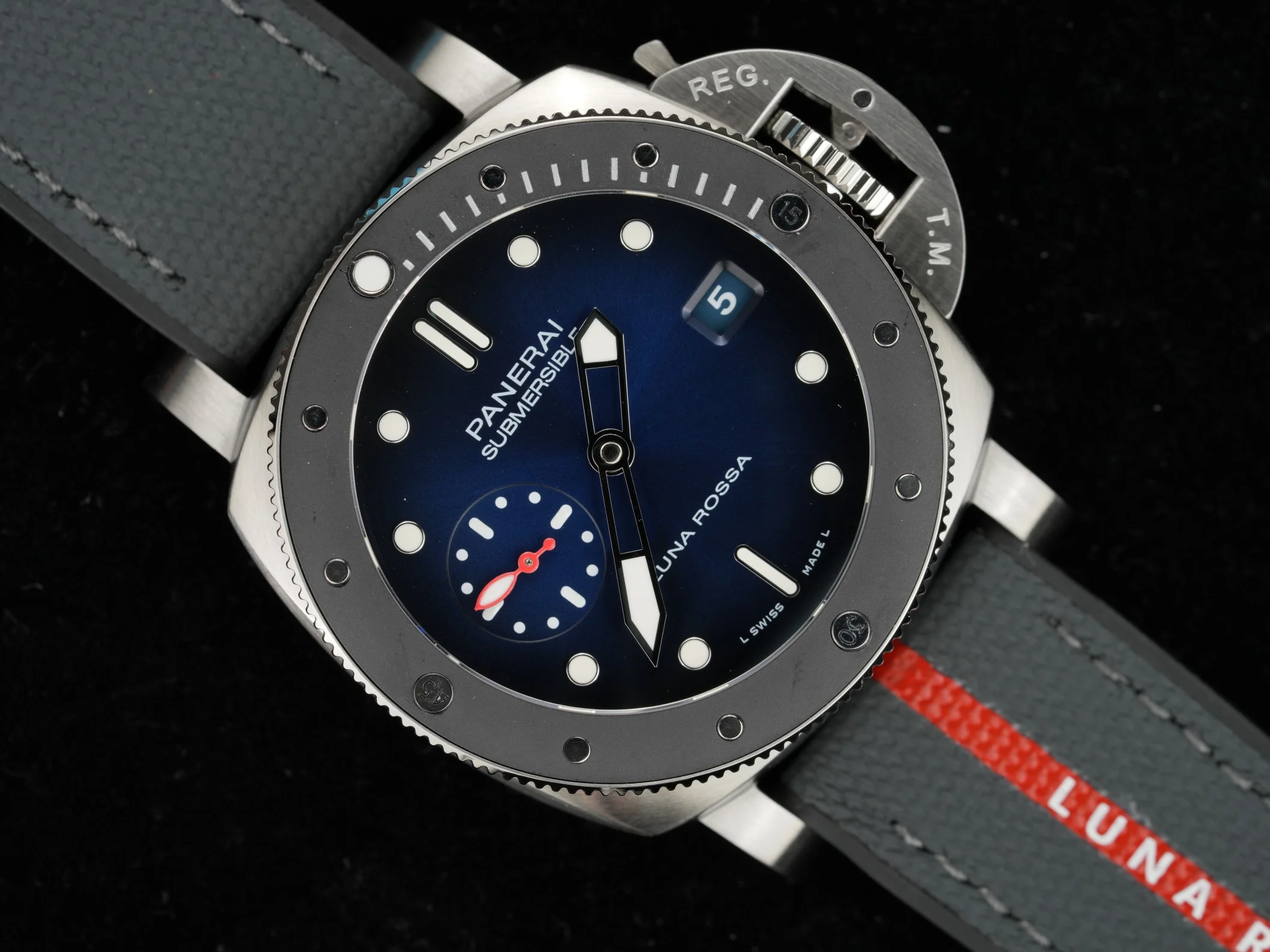 Panerai Blue Dial — photographed off the sweep