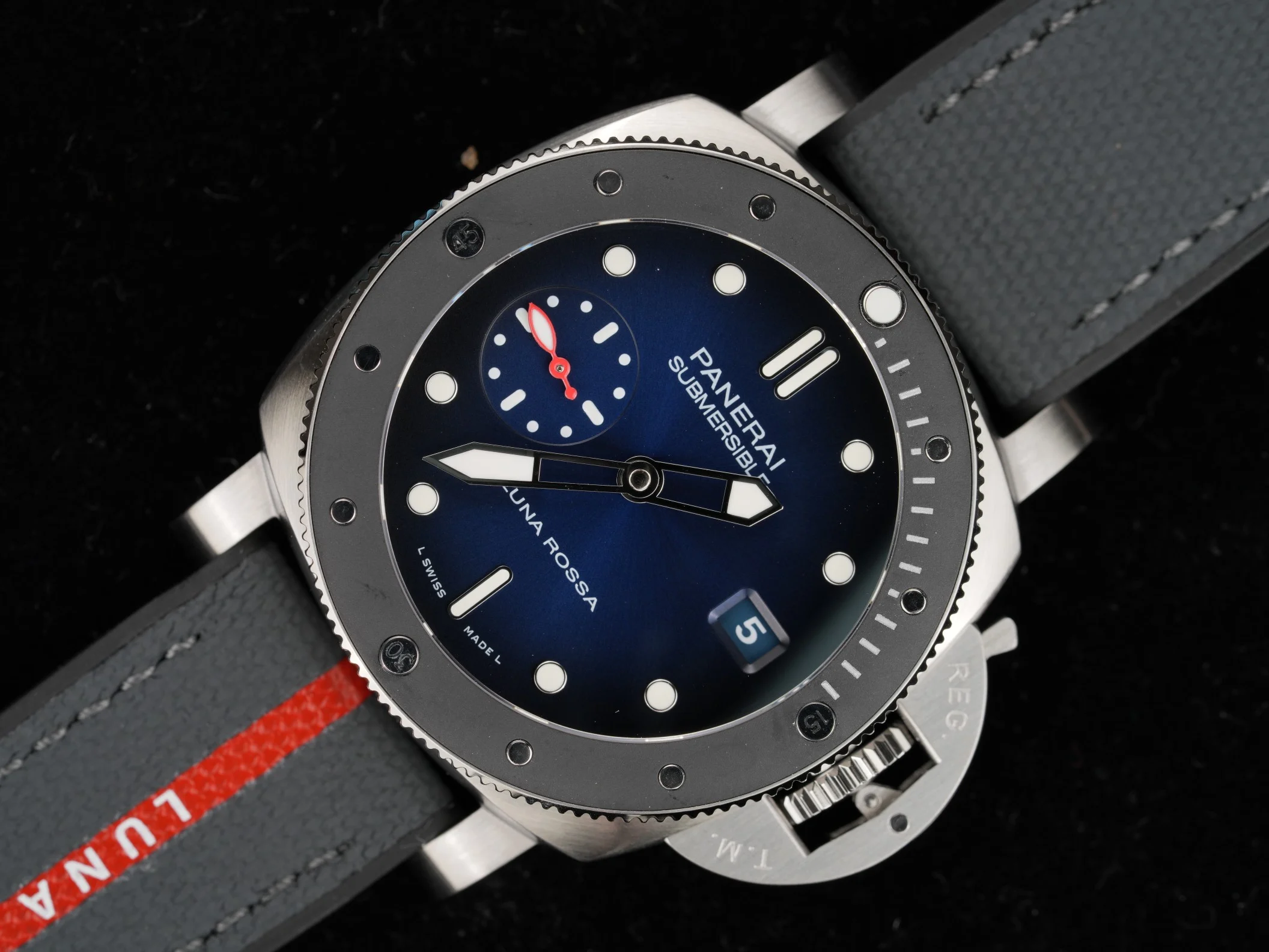 Panerai Blue Dial — photographed off the sweep