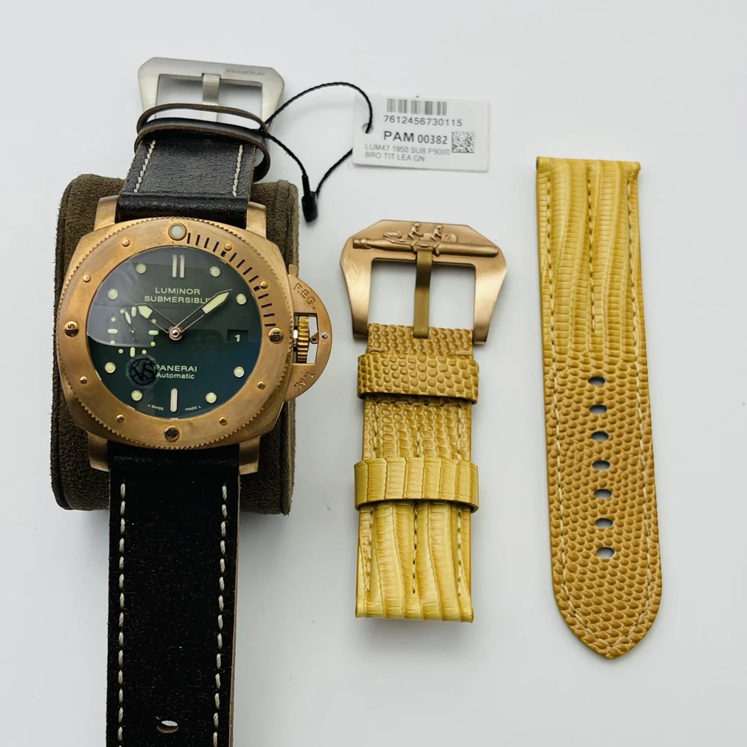 Panerai Bronze PAM00382 47mm — photographed off the sweep