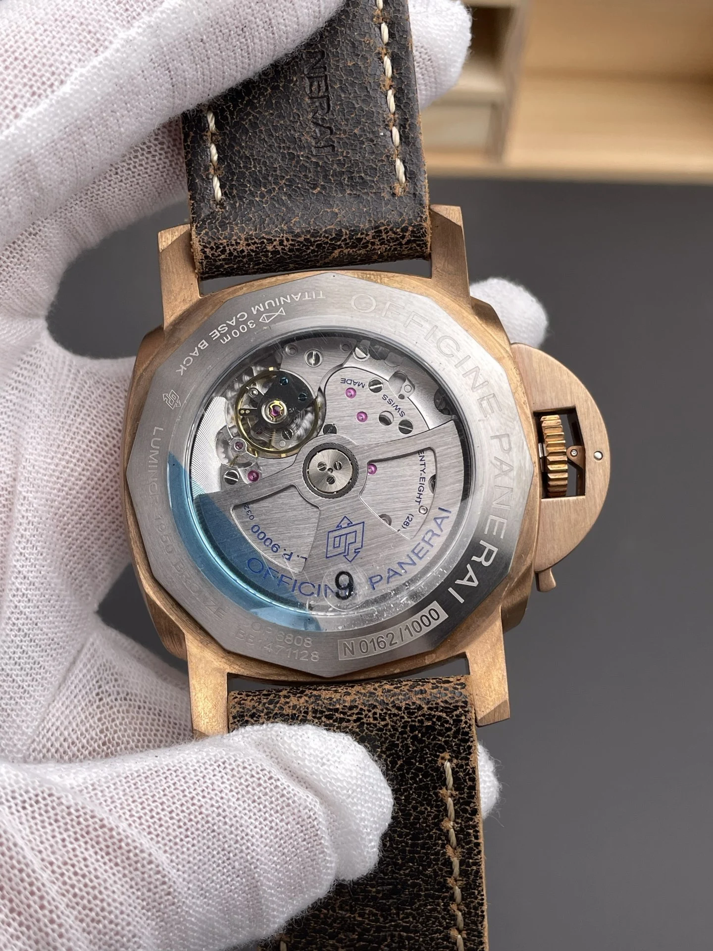 Panerai Bronze PAM00382 47mm — photographed off the sweep