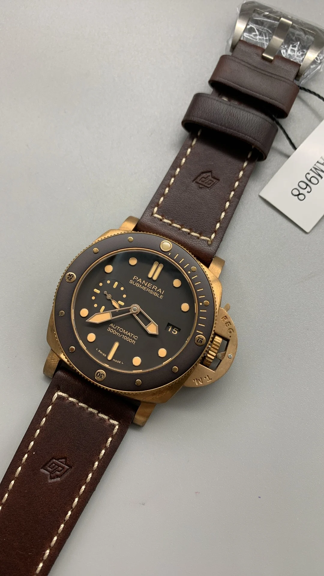 Panerai Bronze PAM00968 — photographed off the sweep
