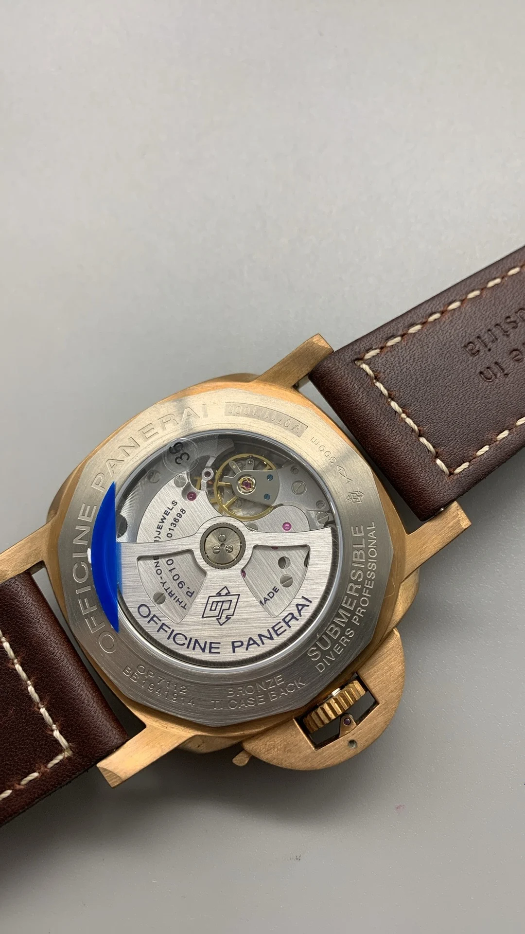 Panerai Bronze PAM00968 — photographed off the sweep