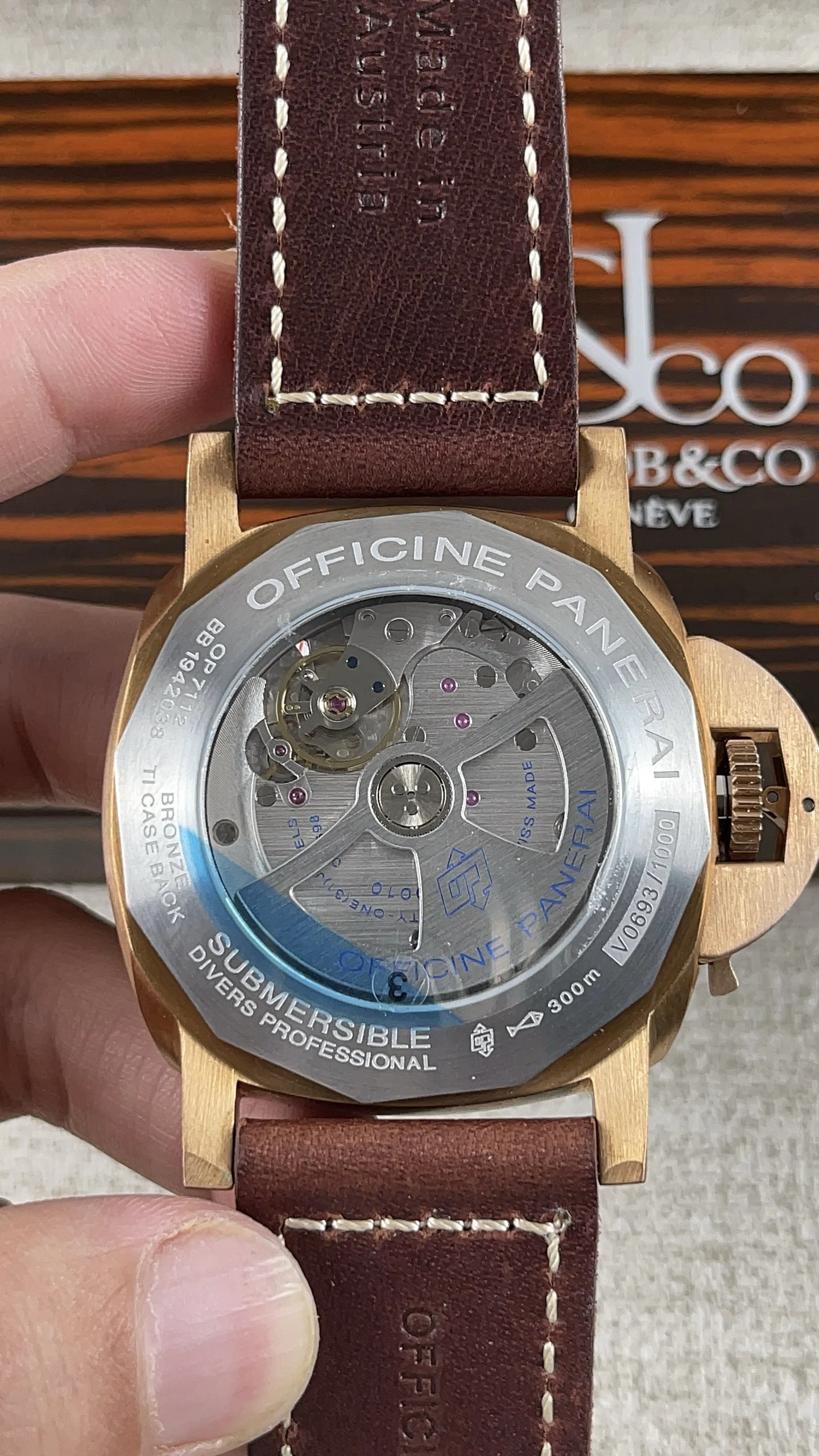 Panerai Bronze — photographed off the sweep