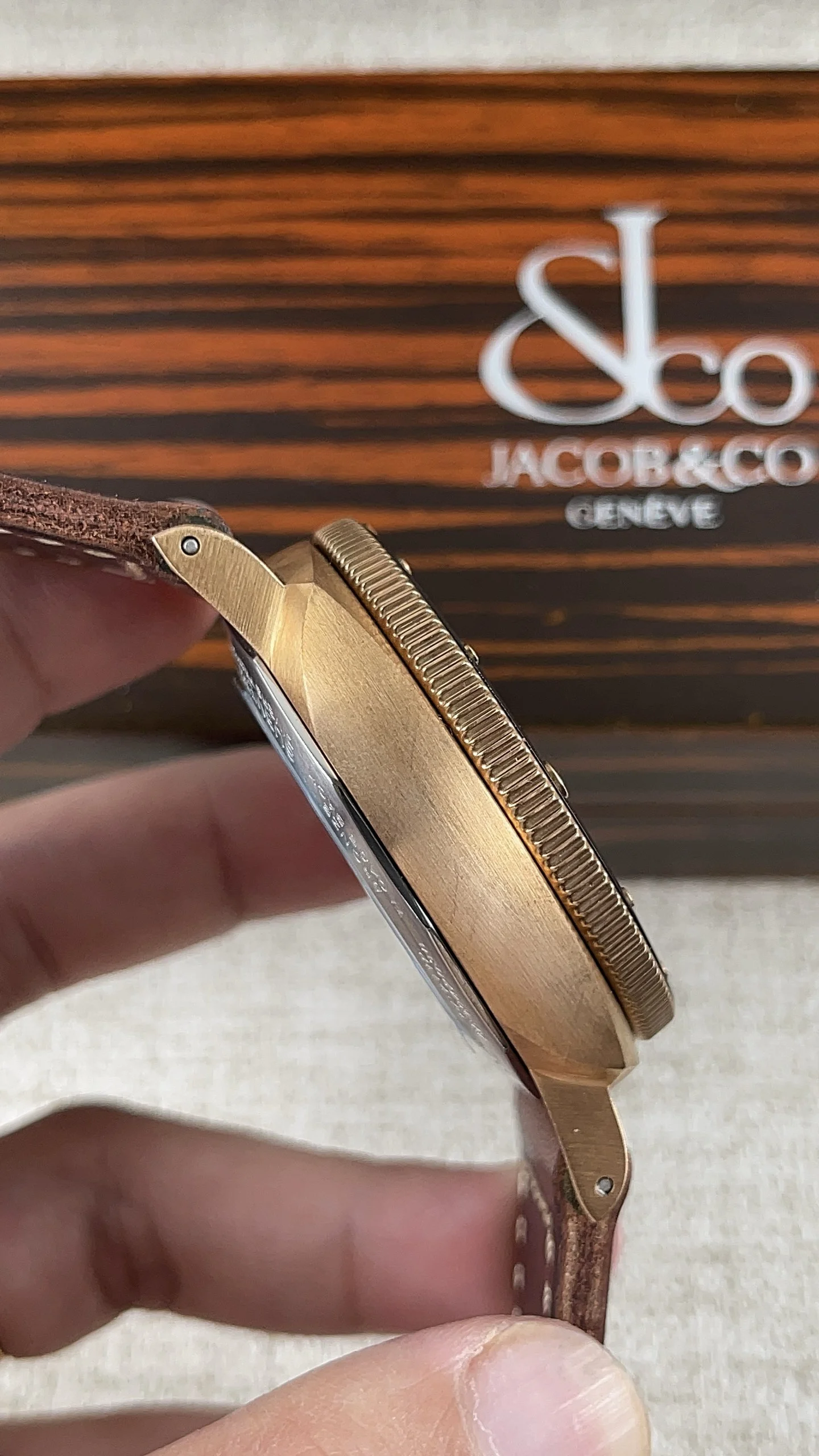 Panerai Bronze — photographed off the sweep
