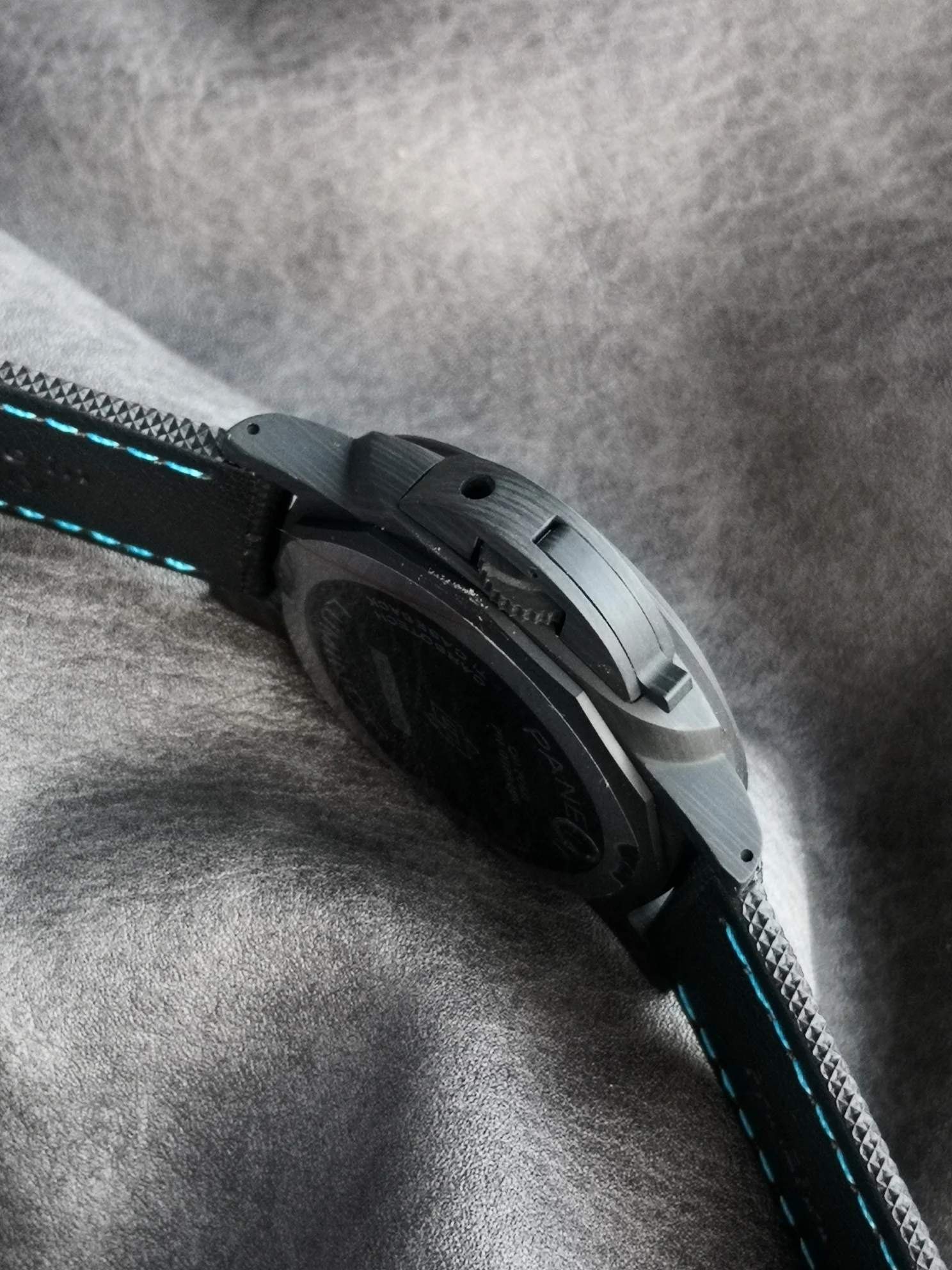 Panerai Carbon Black Dial PAM01661 — photographed off the sweep