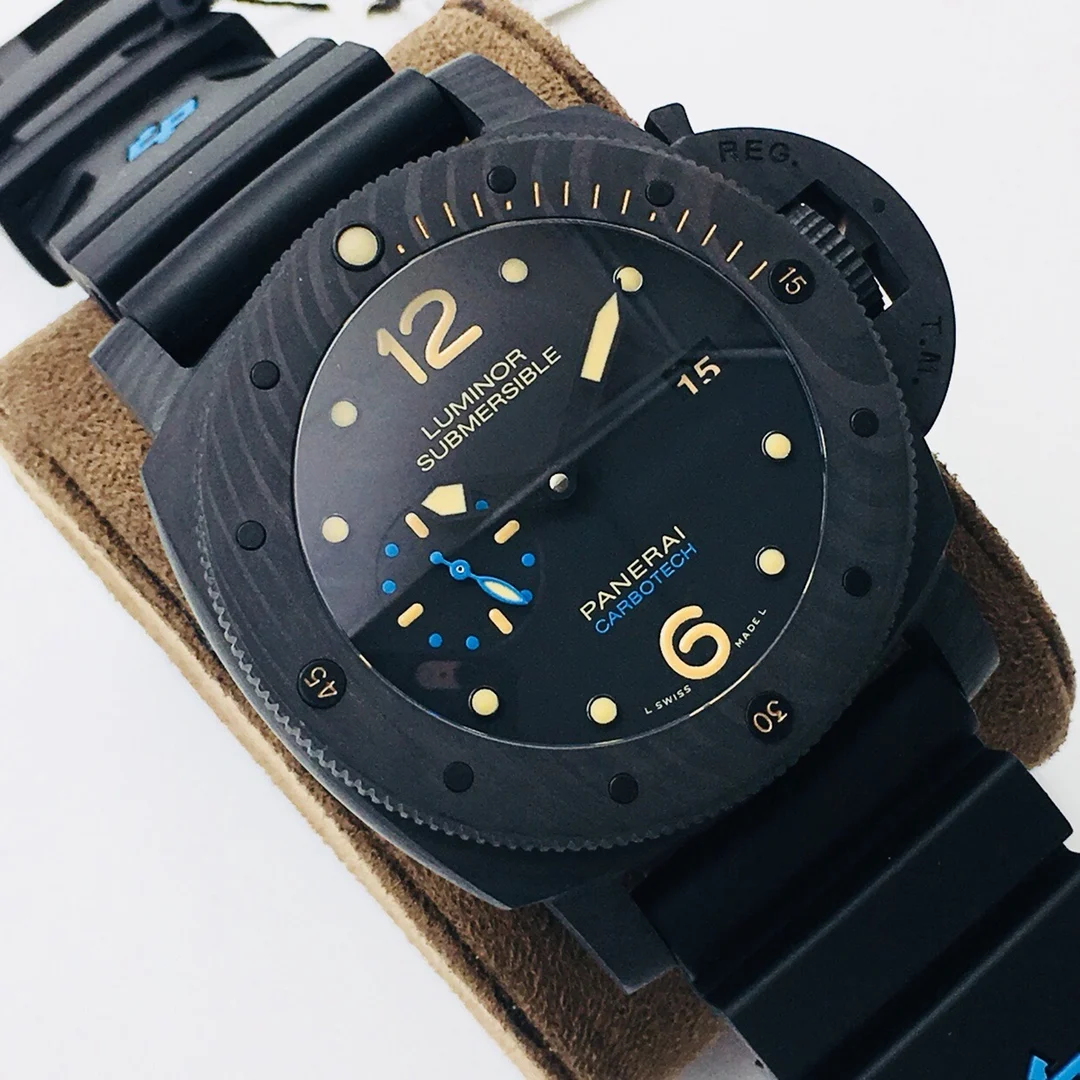 Panerai Carbon PAM00616 47mm — photographed off the sweep