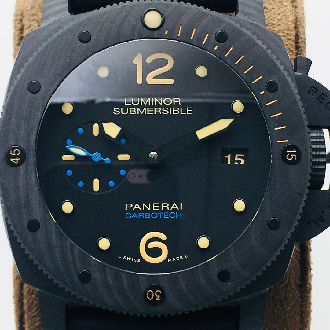 Panerai Carbon PAM00616 47mm — photographed off the sweep