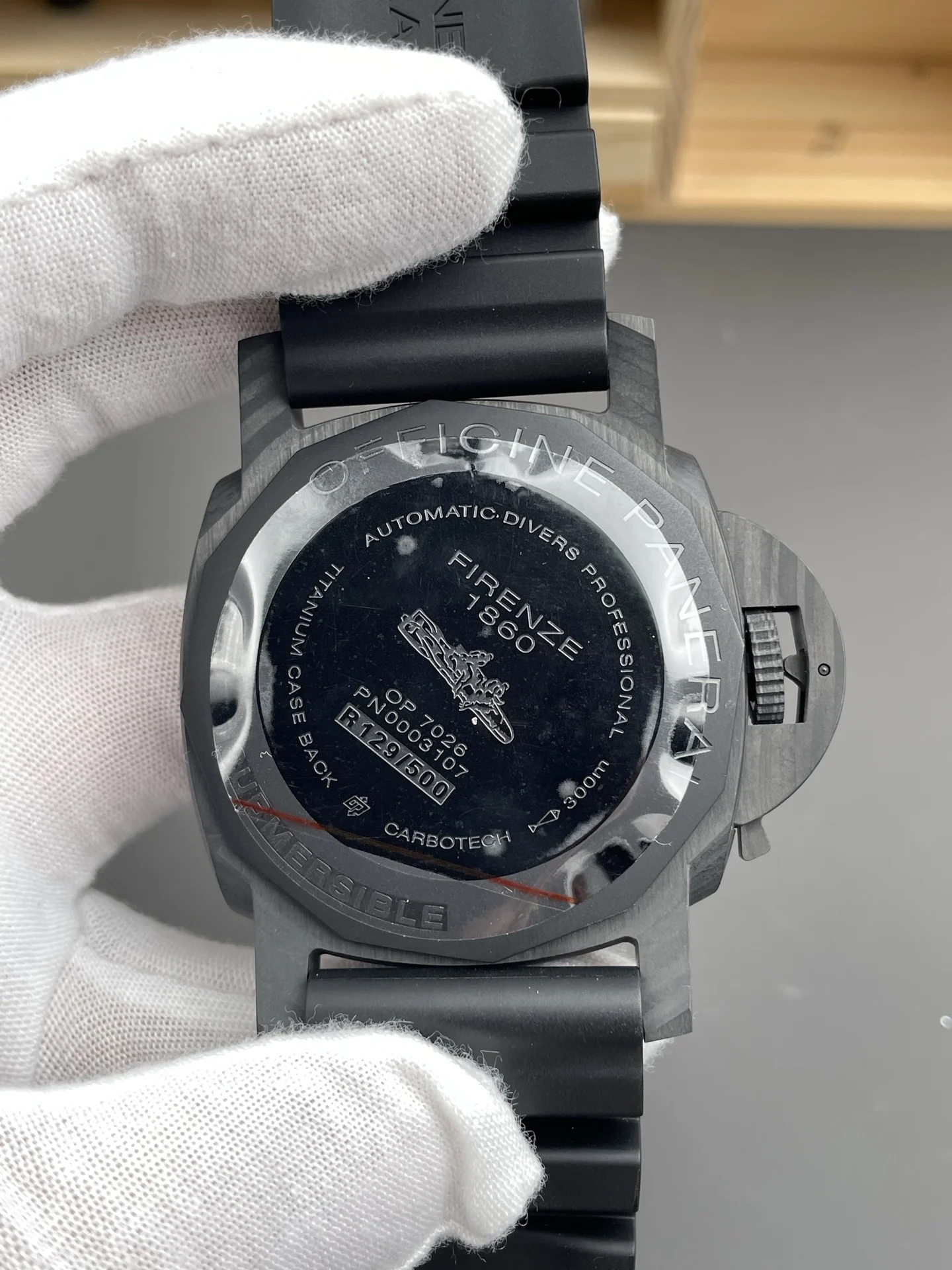 Panerai Carbon PAM00616 47mm — photographed off the sweep