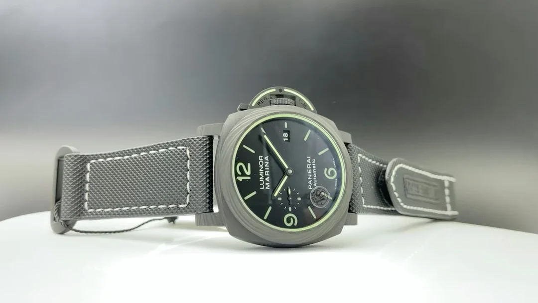 Panerai Carbon PAM01119 44mm — photographed off the sweep