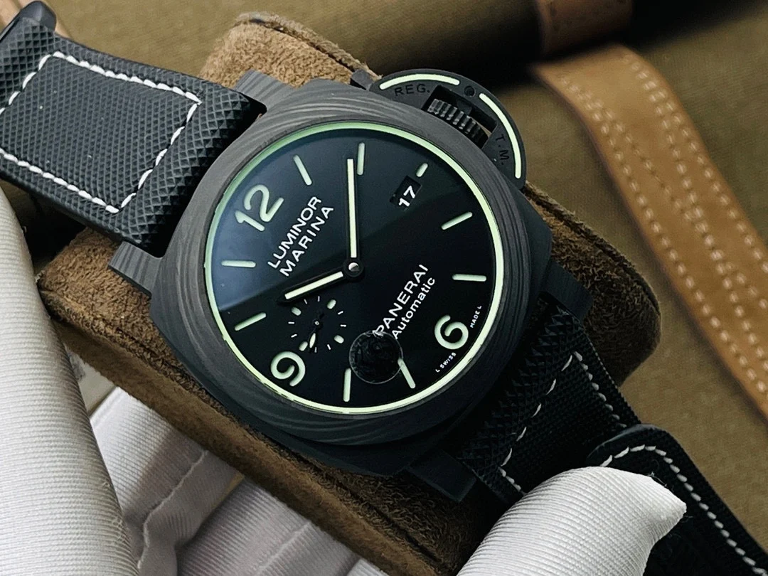 Panerai Carbon PAM01119 44mm — photographed off the sweep
