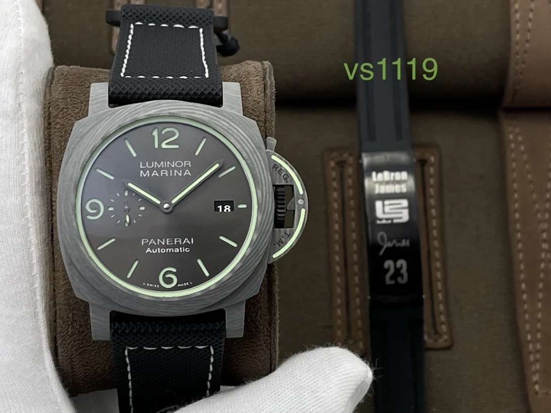 Panerai Carbon PAM01119 44mm — photographed off the sweep