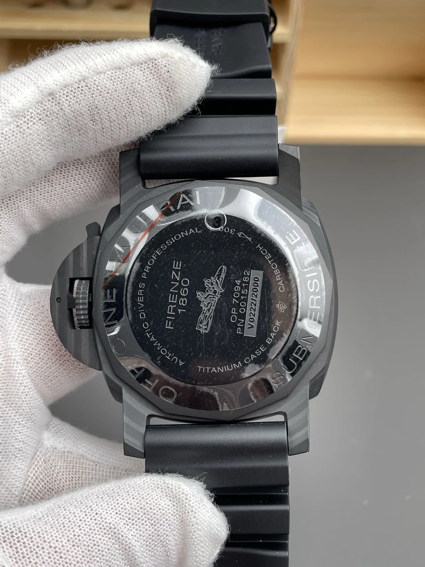 Panerai Carbon PAM01616 47mm — photographed off the sweep