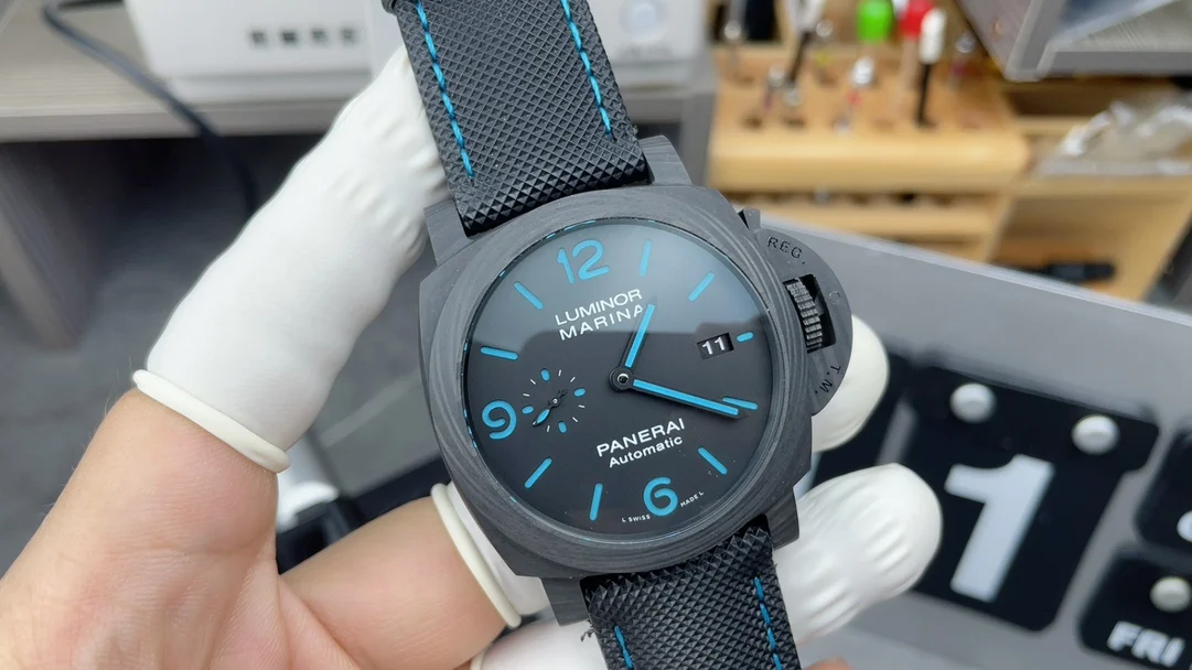 Panerai Carbon PAM01616 — photographed off the sweep