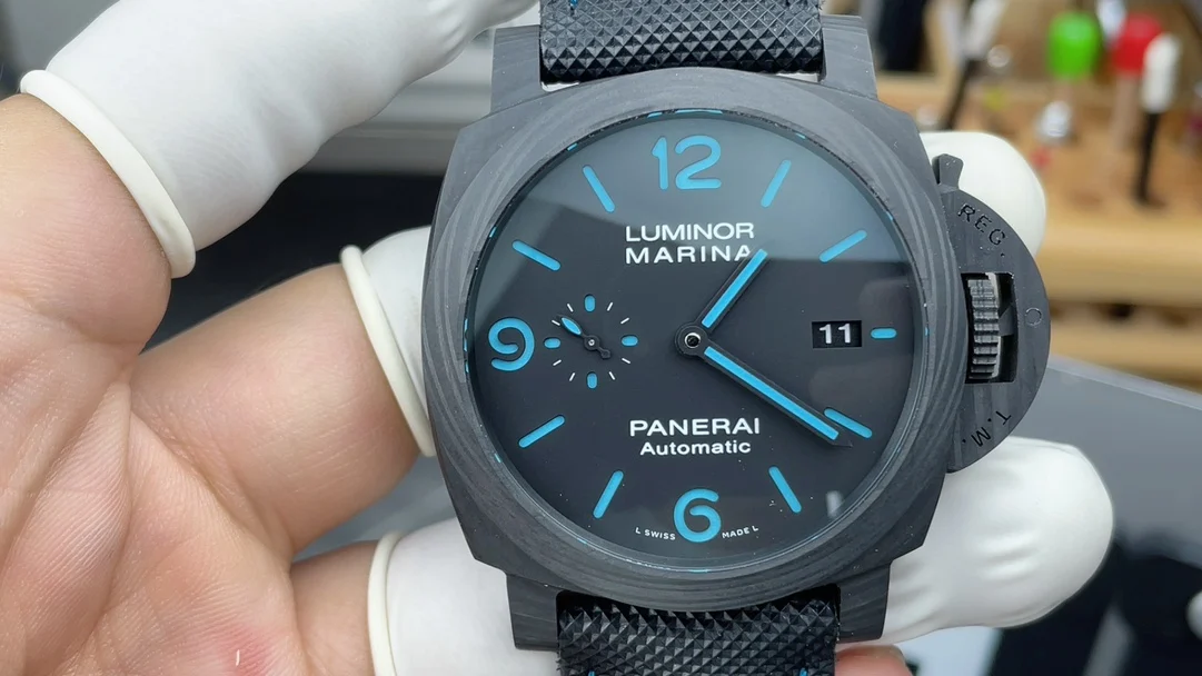 Panerai Carbon PAM01616 — photographed off the sweep