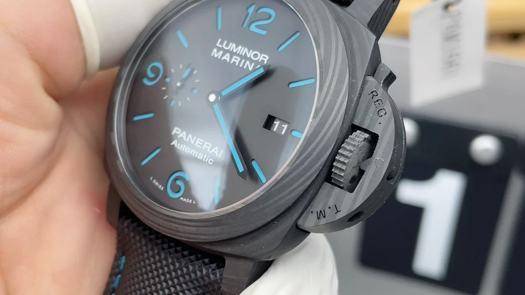 Panerai Carbon PAM01616 — photographed off the sweep