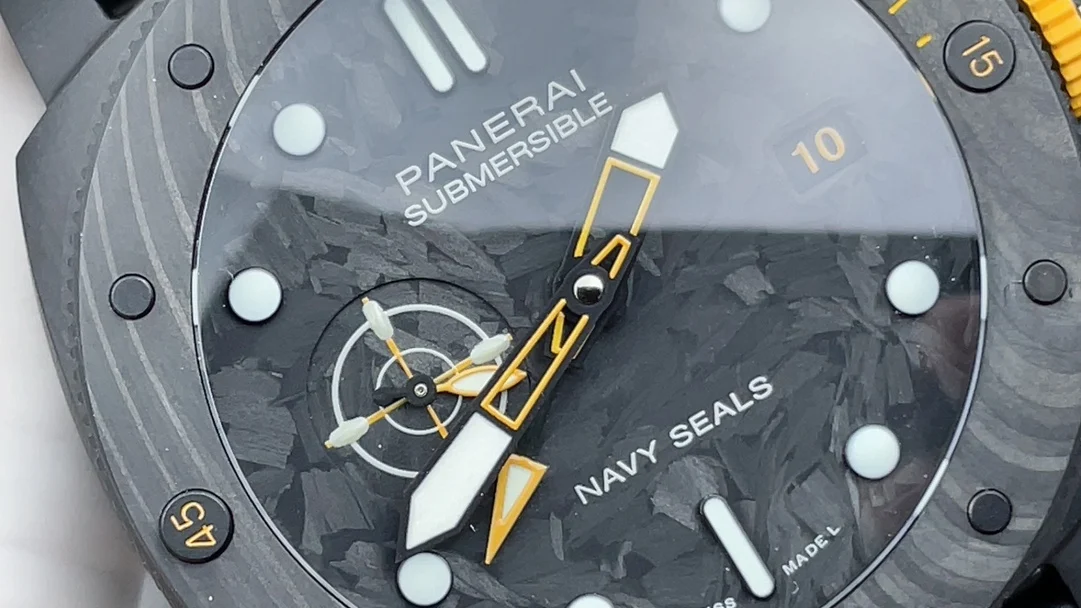 Panerai Carbon — photographed off the sweep