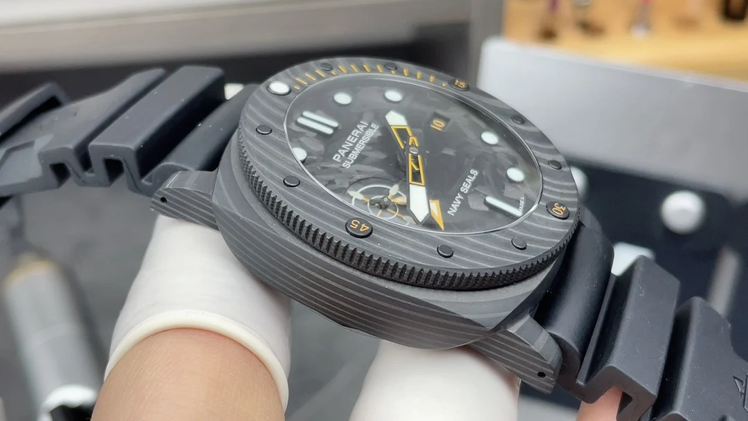 Panerai Carbon — photographed off the sweep