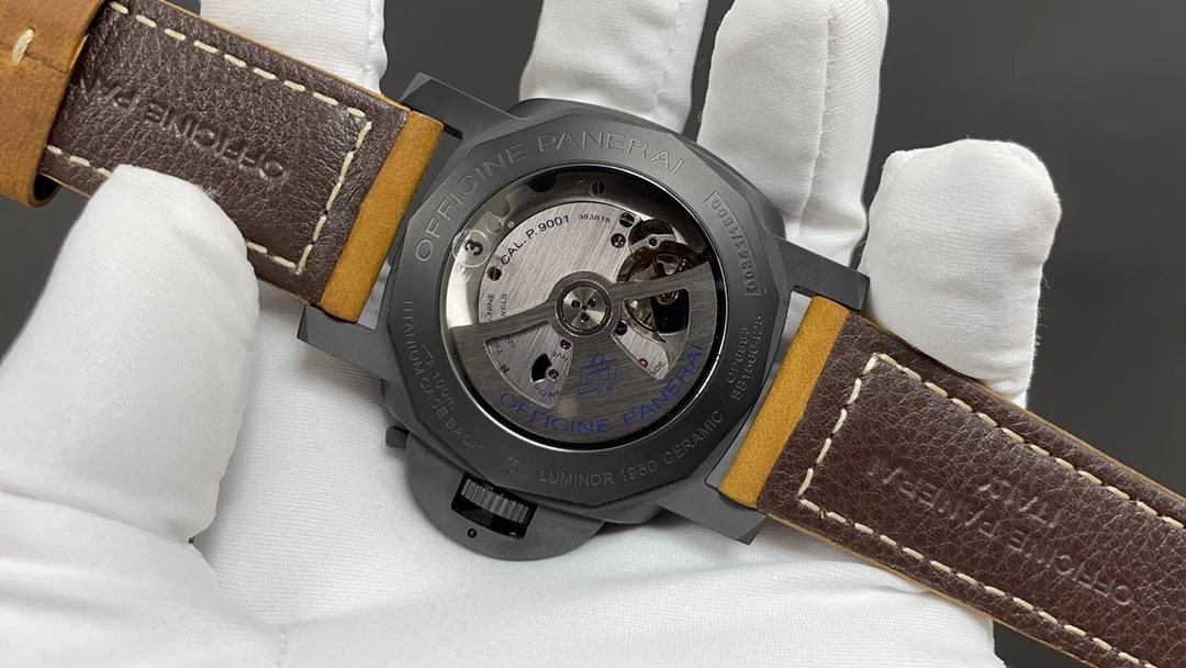 Panerai Ceramic Black Dial PAM00441 44mm — photographed off the sweep