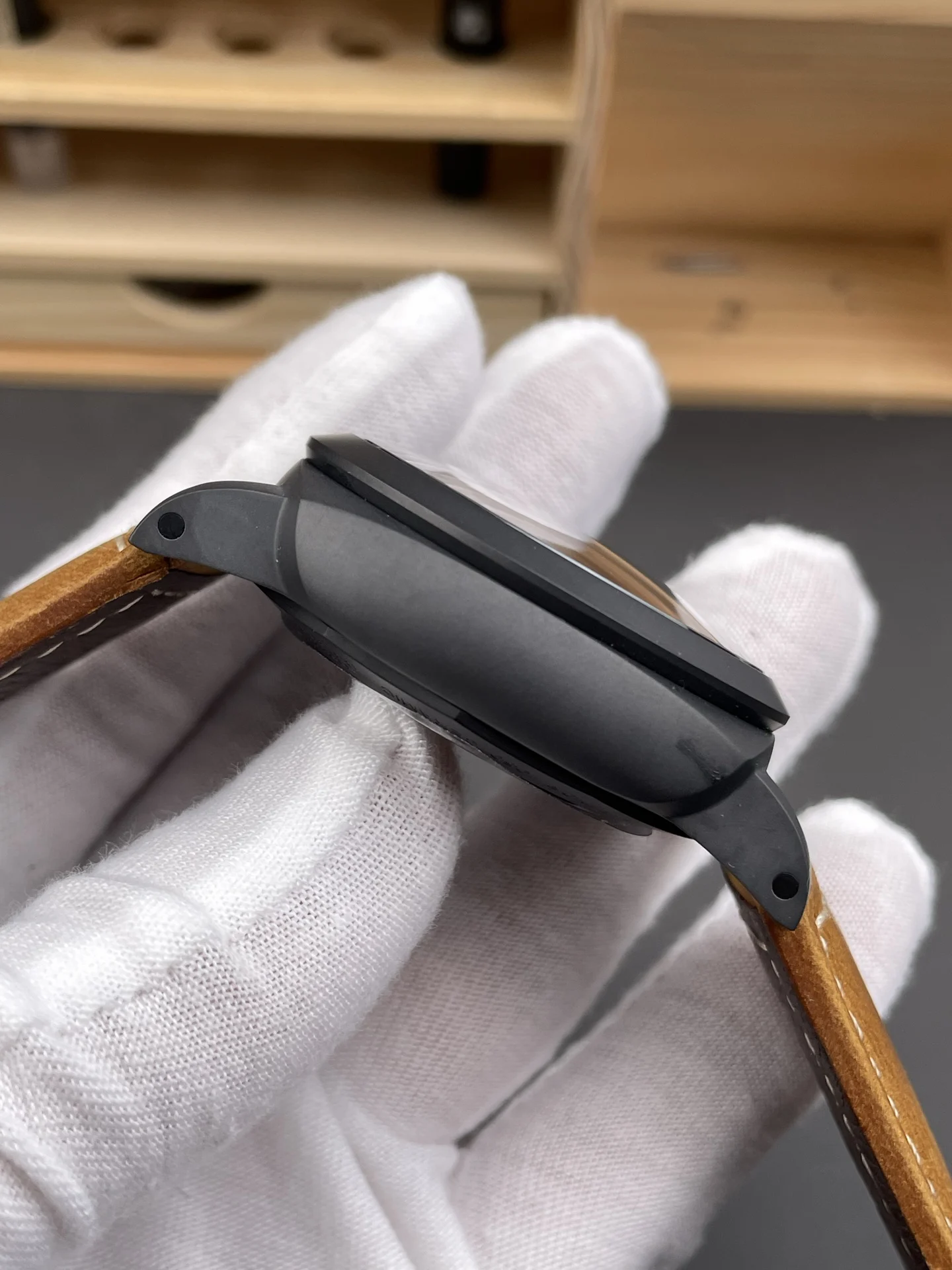 Panerai Ceramic Black Dial PAM00441 44mm — photographed off the sweep