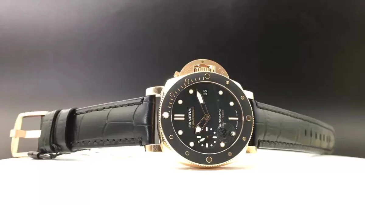 Panerai Ceramic Black Dial PAM00974 42mm — photographed off the sweep