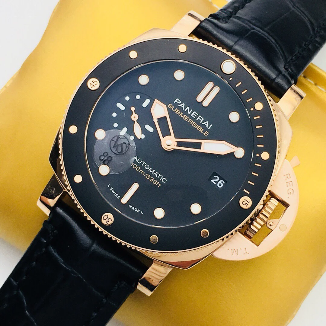 Panerai Ceramic Black Dial PAM00974 42mm — photographed off the sweep