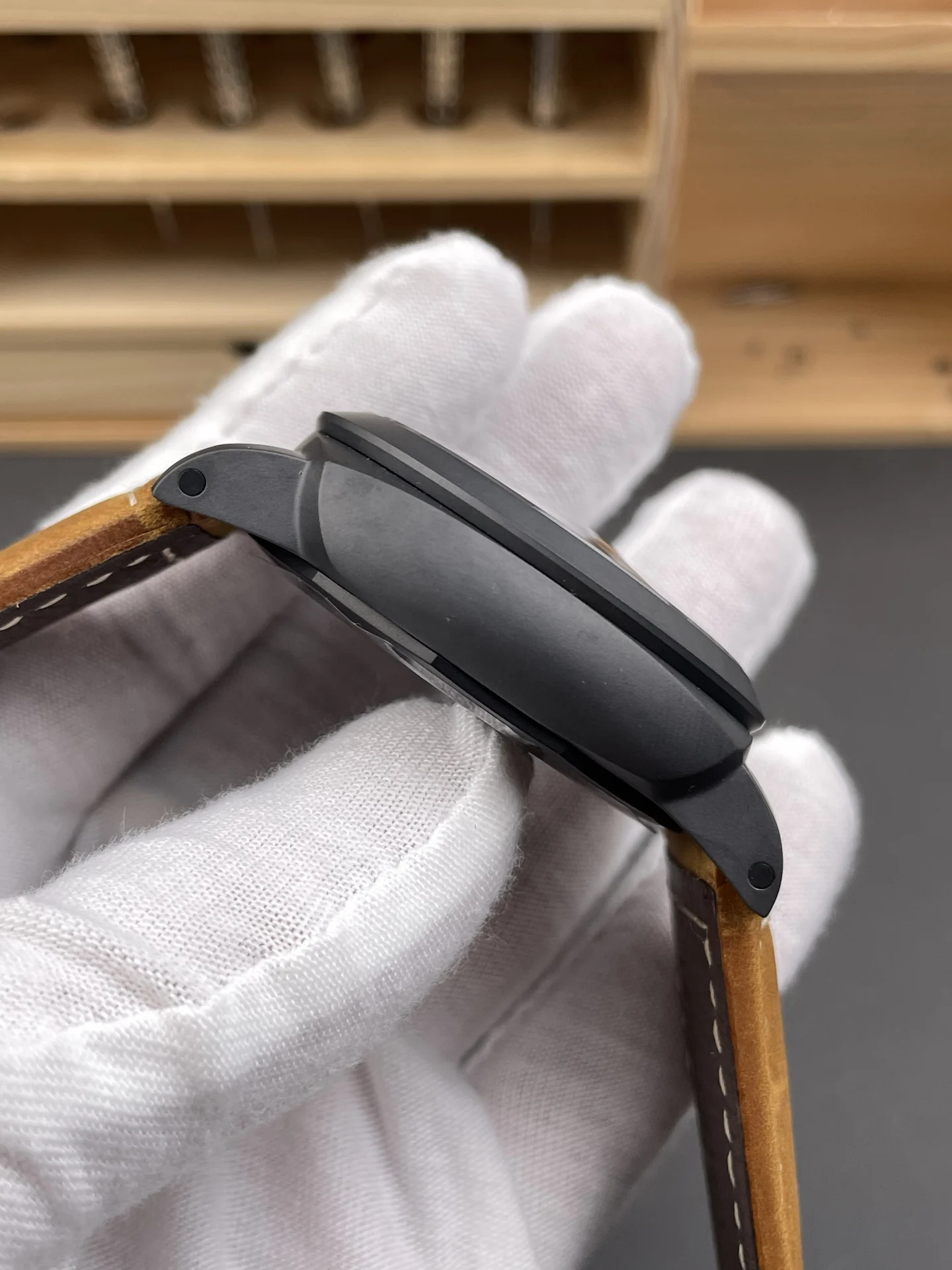 Panerai Ceramic Black Dial — photographed off the sweep
