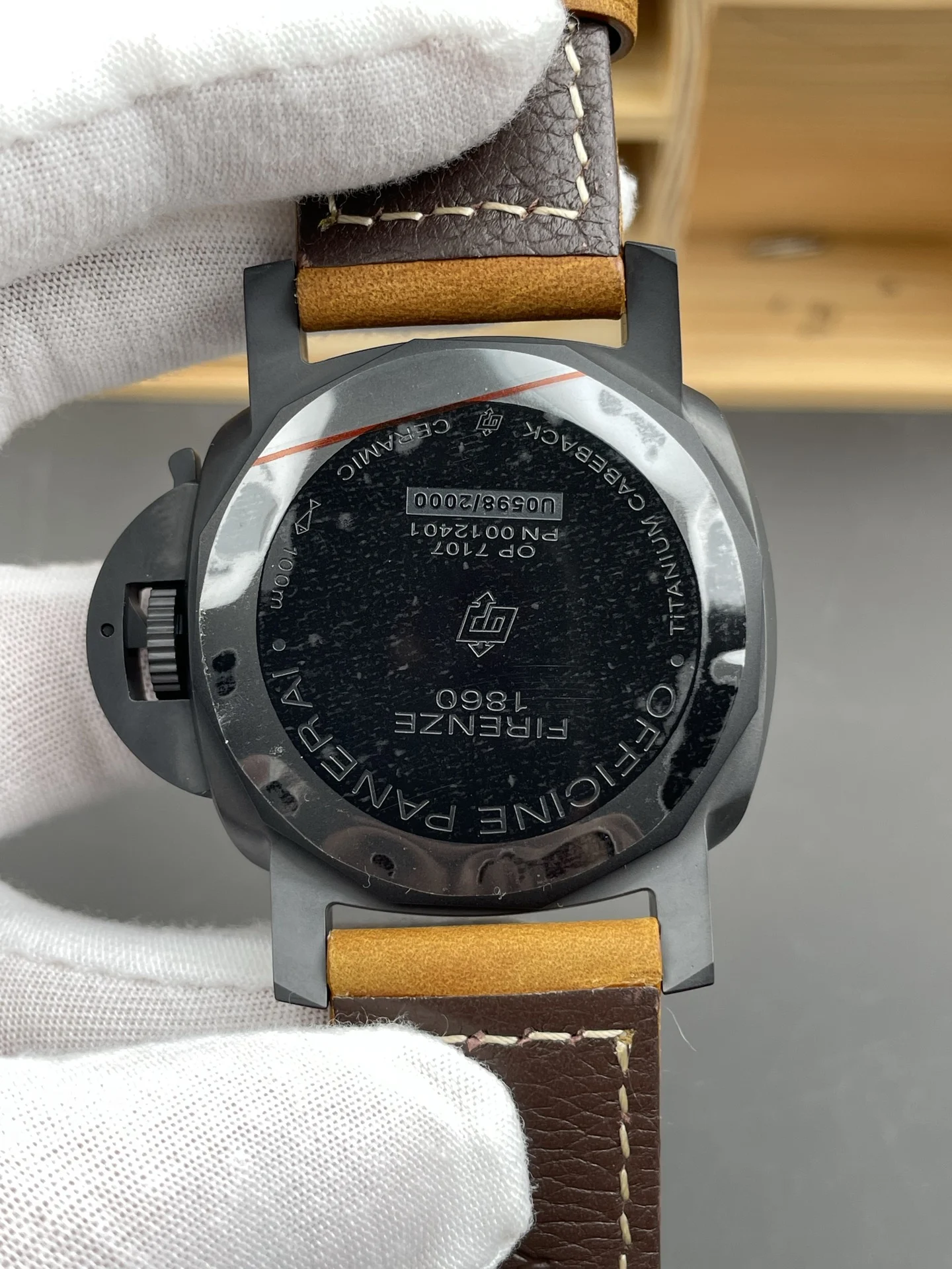 Panerai Ceramic Black Dial — photographed off the sweep