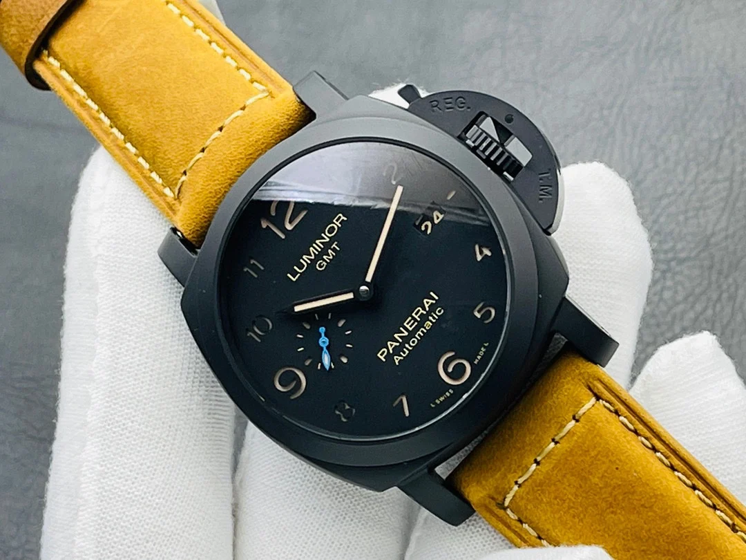Panerai Ceramic Blue Dial PAM01441 44mm — photographed off the sweep