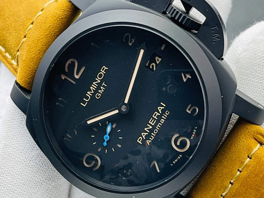 Panerai Ceramic Blue Dial PAM01441 44mm — photographed off the sweep