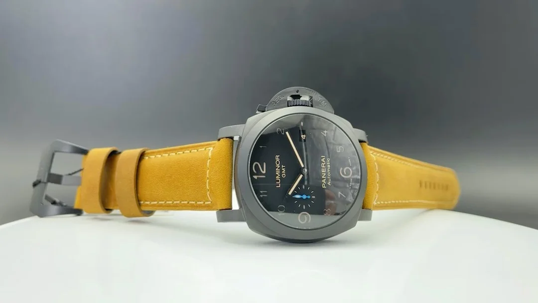 Panerai Ceramic Blue Dial PAM01441 44mm — photographed off the sweep