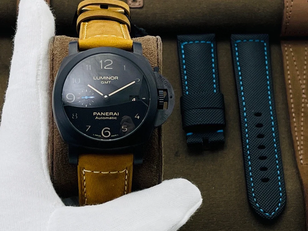 Panerai Ceramic Blue Dial PAM01441 44mm — photographed off the sweep
