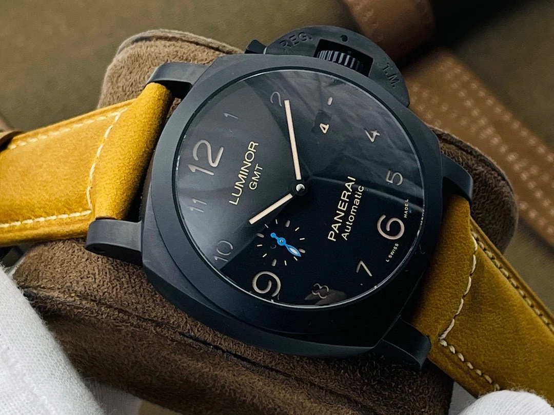 Panerai Ceramic Blue Dial PAM01441 44mm — photographed off the sweep