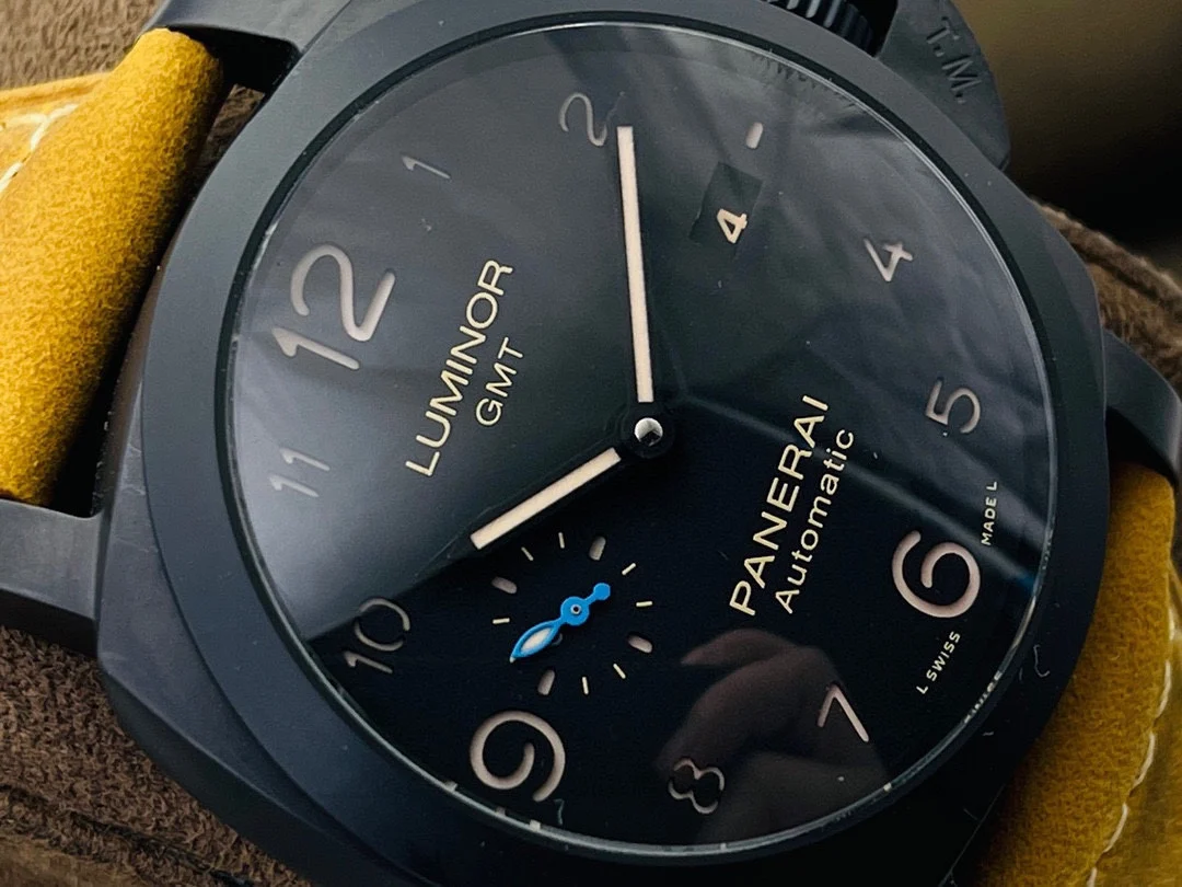 Panerai Ceramic Blue Dial PAM01441 44mm — photographed off the sweep
