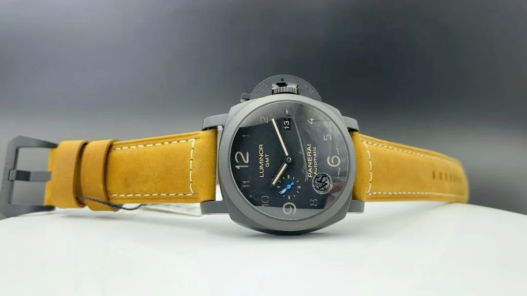Panerai Ceramic Blue Dial PAM01441 44mm — photographed off the sweep