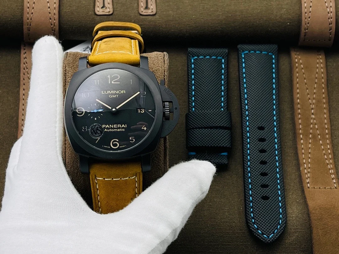 Panerai Ceramic Blue Dial PAM01441 44mm — photographed off the sweep