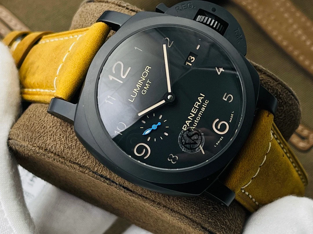 Panerai Ceramic Blue Dial PAM01441 44mm — photographed off the sweep