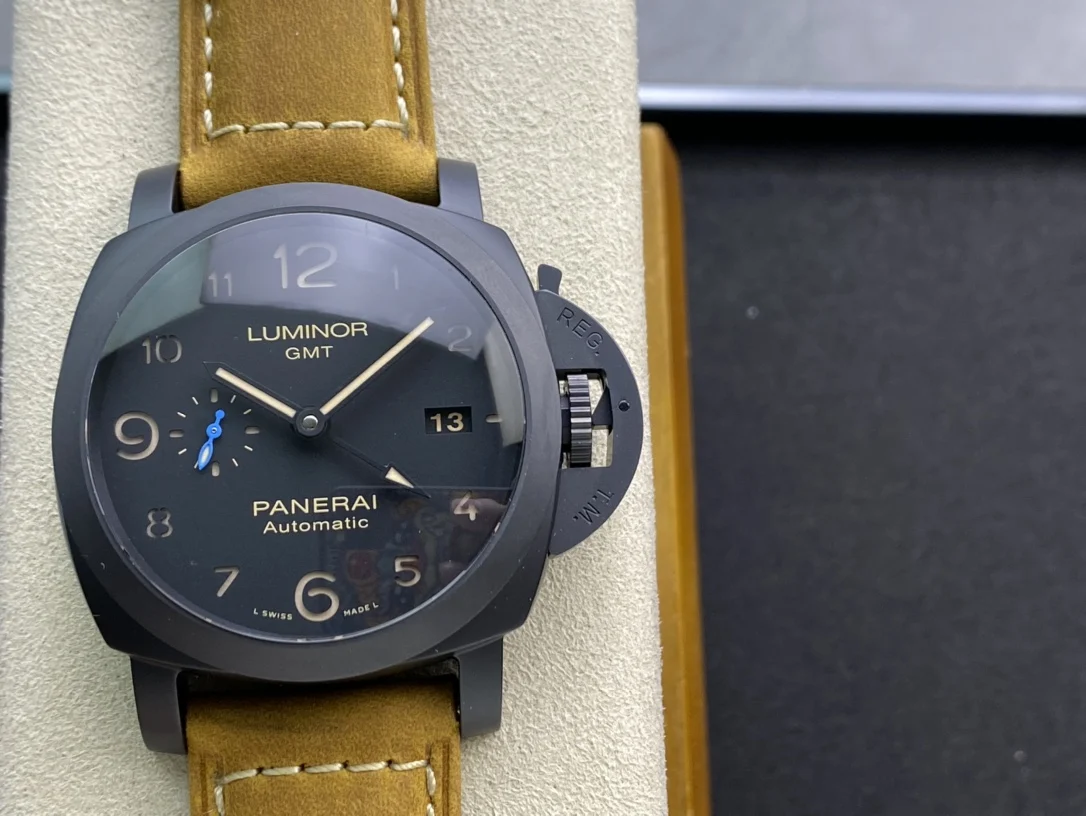 Panerai Ceramic Blue Dial PAM01441 44mm — photographed off the sweep