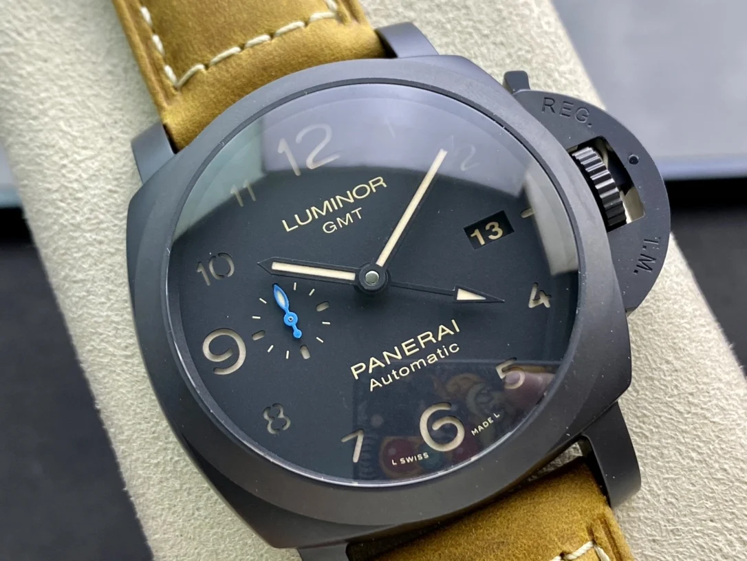 Panerai Ceramic Blue Dial PAM01441 44mm — photographed off the sweep
