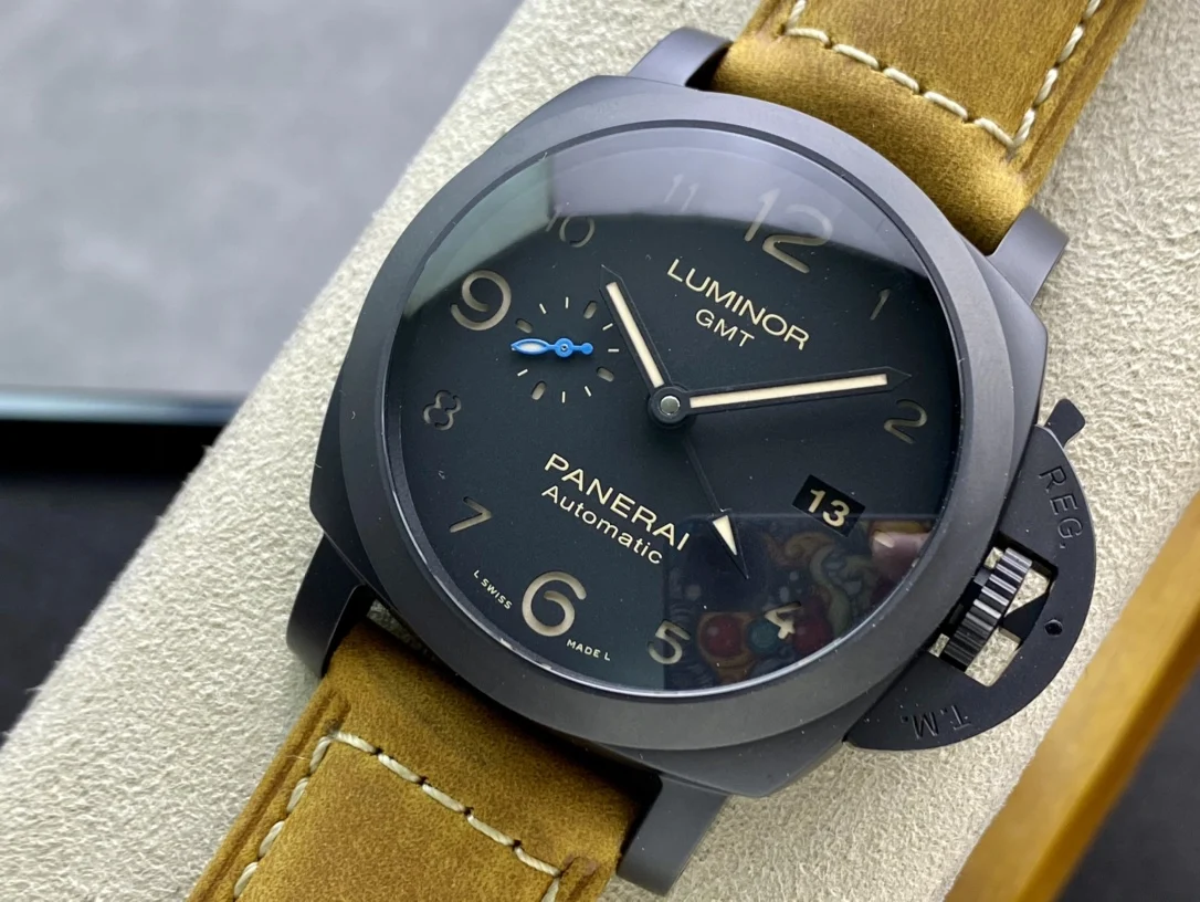 Panerai Ceramic Blue Dial PAM01441 44mm — photographed off the sweep