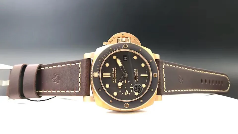 Panerai Ceramic Green Dial PAM00968 47mm — photographed off the sweep