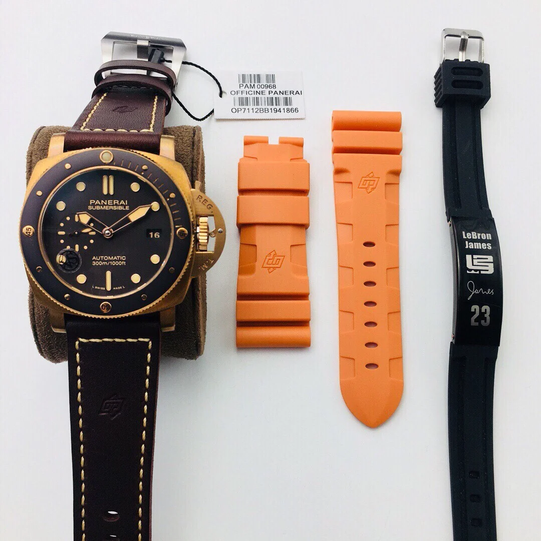 Panerai Ceramic Green Dial PAM00968 47mm — photographed off the sweep
